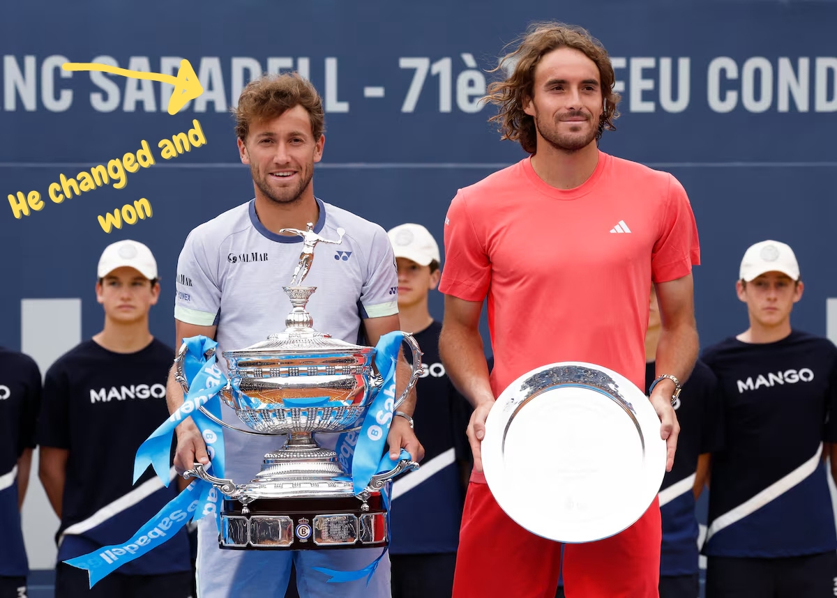 Photo of two tennis champions