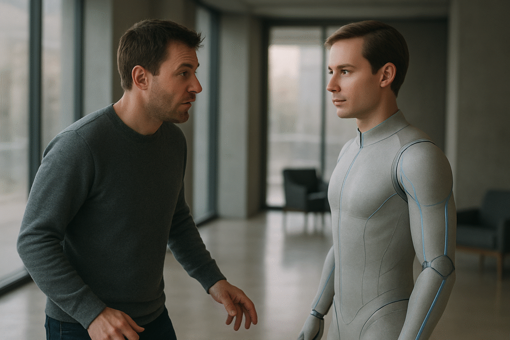 Image of real person vs ai generated person