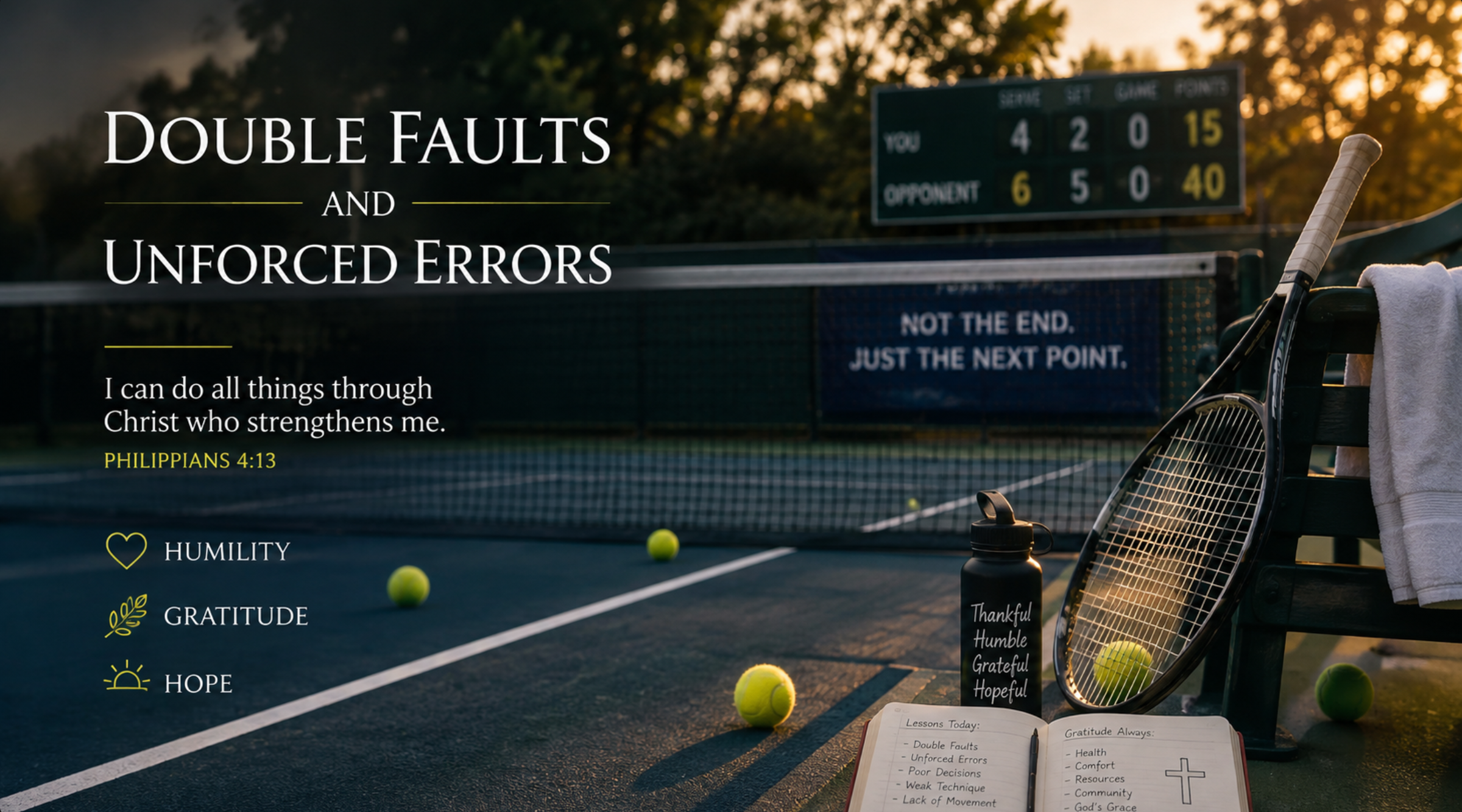Screenshot 2026-08-02 at 7.40.49 PM Tennis court with opponent winning but confidence in Christ